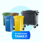 Zestaw pojemników na odpady 1100l + 4x240l ESE grafitowy + żółty + niebieski + zielony + brązowy
