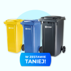 Zestaw pojemników na odpady 240l + 2x120l ESE (grafitowy, żółty, niebieski)