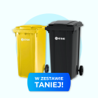 Zestaw pojemników na odpady 360-240l ESE grafitowy + żółty