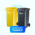 Zestaw pojemników na odpady 240l ESE grafitowy + żółty