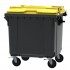 Pojemnik na odpady 1100 L ESE Split Lid z ”klapą w klapie" żółty