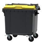 Pojemnik na odpady 1100 L ESE Split Lid z ”klapą w klapie" żółty