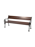 Ławka żeliwna z oparciem Palermo 180 x 38 x 80 cm Ławka żeliwna z oparciem Palermo 180 x 38 x 80 cm