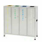 Zestaw koszy do segregacji PRO STEEL 4 x 50L