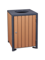 Kosz parkowy drewniany Wenge 110L Kosz parkowy drewniany Wenge 110L