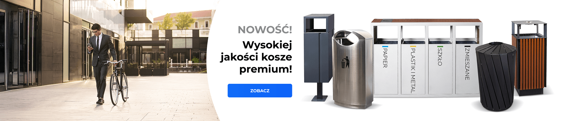 Kosze uliczne premium