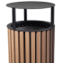 Kosz miejski drewniany Bonsai 65L