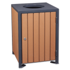 Kosz parkowy drewniany Wenge 110L