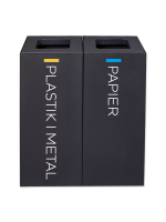 Kosz do segregacji modułowy Eco Modular 2 x 50L czarny