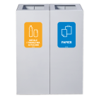 Kosz do segregacji modułowy Eco Modular III 2 x 40L biały
