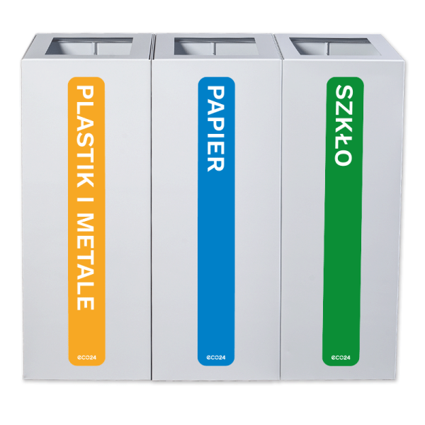 Kosz do segregacji modułowy Eco Modular II 3 x 40L biały Kosz do segregacji modułowy Eco Modular II 3 x 40L biały