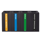 Kosz do segregacji modułowy Eco Modular II 4 x 50L czarny