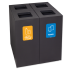 Kosz do segregacji modułowy Eco Modular III 4 x 50L czarny Kosz do segregacji modułowy Eco Modular III 4 x 50L czarny