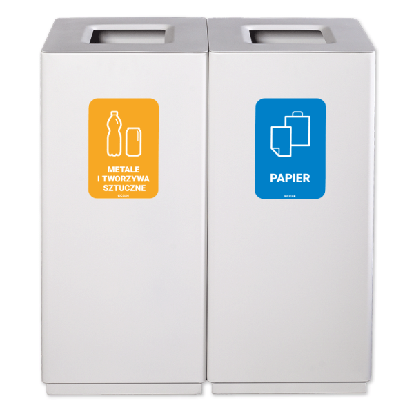 Kosz do segregacji modułowy Eco Modular III 2 x 60L biały Kosz do segregacji modułowy Eco Modular III 2 x 60L biały