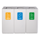 Kosz do segregacji modułowy Eco Modular III 3 x 60L biały