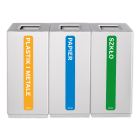 Kosz do segregacji modułowy Eco Modular II 3 x 60L biały