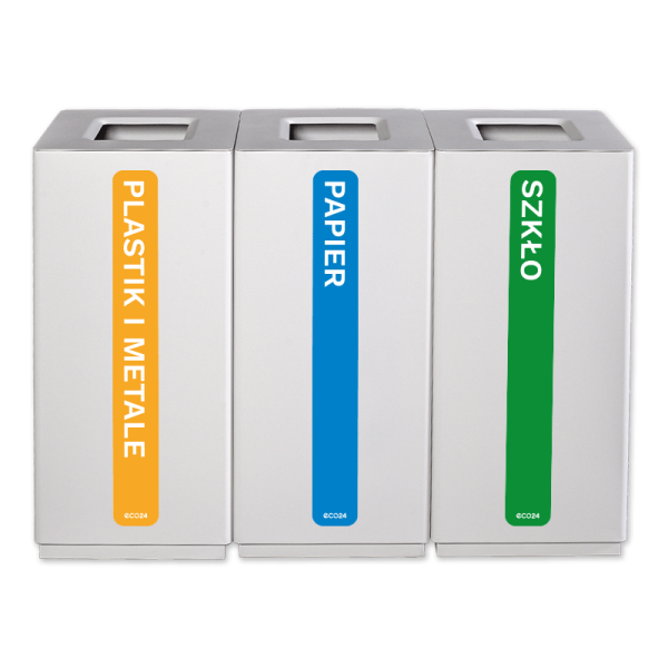 Kosz do segregacji modułowy Eco Modular II 3 x 60L biały Kosz do segregacji modułowy Eco Modular II 3 x 60L biały