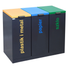 Kosz do segregacji 3-komorowy Eco Star II 3 x 60L