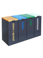 Kosz do segregacji 4-komorowy Eco Star II 4 x 60L