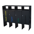 Kosz zewnętrzny do segregacji City 4 x 40L