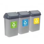 Zestaw koszy do segregacji Swing-Bin 3 x 50L OKT