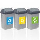 Zestaw koszy do segregacji Swing-Bin 3 x 25L OKT