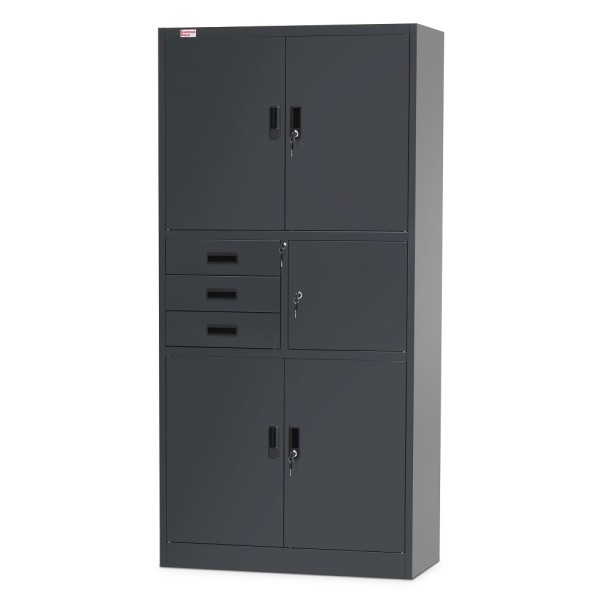 Metalowa szafa na dokumenty z sejfem Atlanta antracytowa marki Contract Point Metalowa szafa na dokumenty z sejfem Atlanta antracytowa marki Contract Point