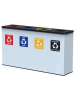 Antybakteryjny pojemnik na odpady EKO STATION 4 x 60 L