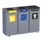 Pojemnik do segregacji odpadów na zewnątrz Modular Bin 3 x 70L