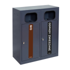 Kosz do segregacji 2-komorowy Eco Estri II 2 x 60L ocynkowany